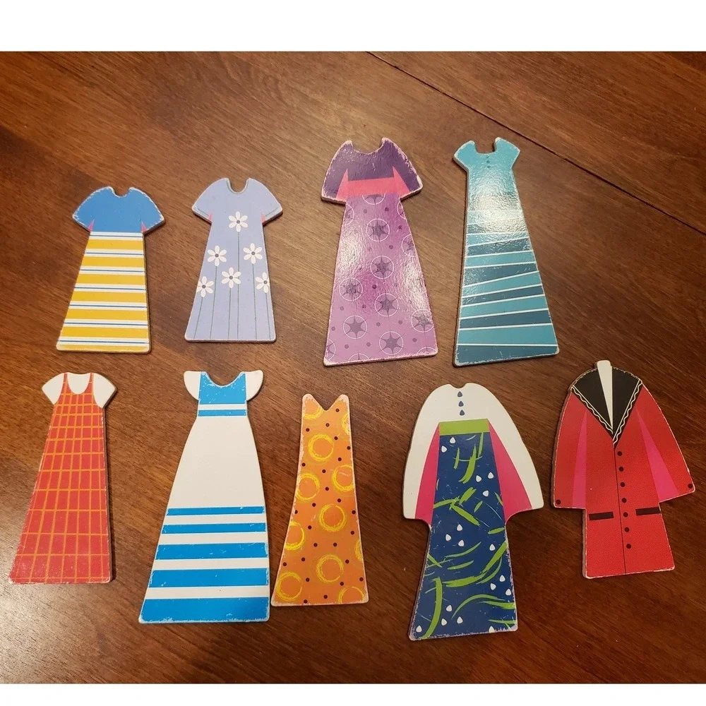 Melissa &‎ Doug Magnetic Wooden Dress Up Dolls Abby Emma Playset New